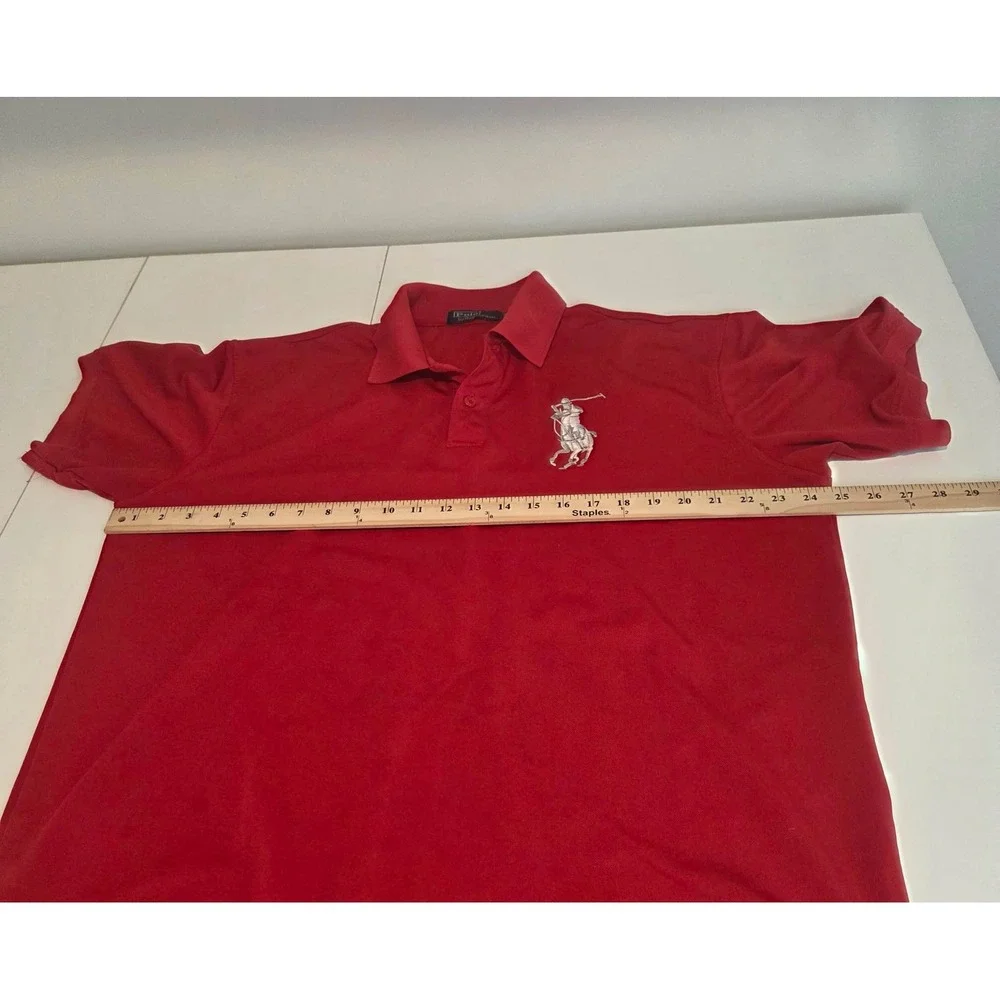 Polo Ralph Lauren Mens XXL Red Big Pony Embroidered Short Sleeve Polo Shirt 9